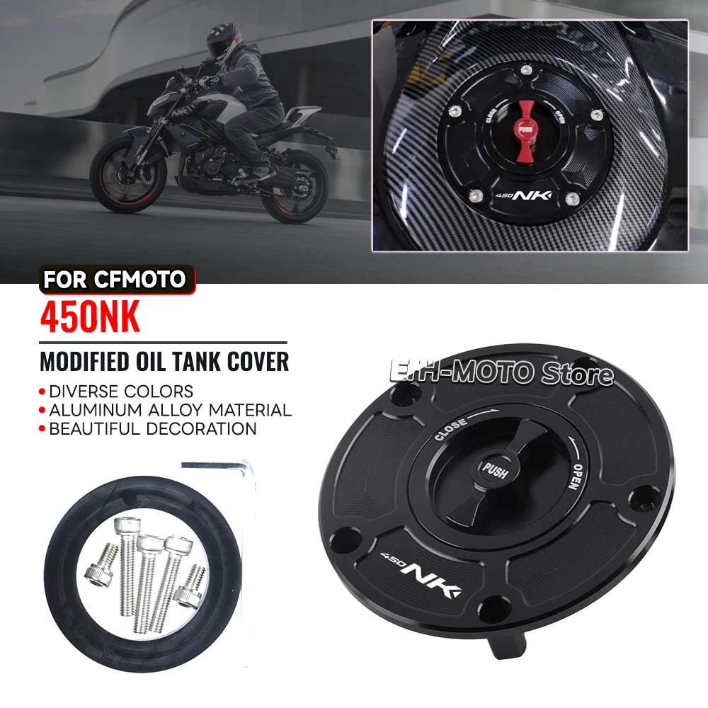 

Крышка топливного бензобака для CFMOTO 450NK 450 NK, крышка бензобака, модифицированная крышка бака из алюминиевого сплава для быстрого снятия