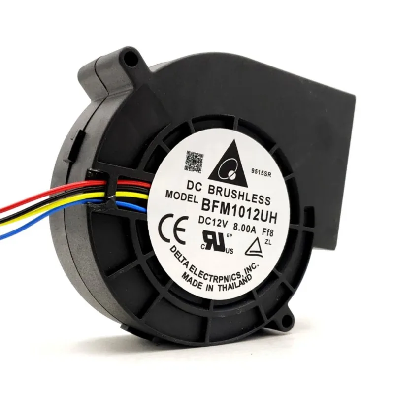 For DELTA BFM1012UH 12V 5.8A (Note: using actual current) 9733 High-Pressure Blower Fan w/ PWM & Speed Sensor