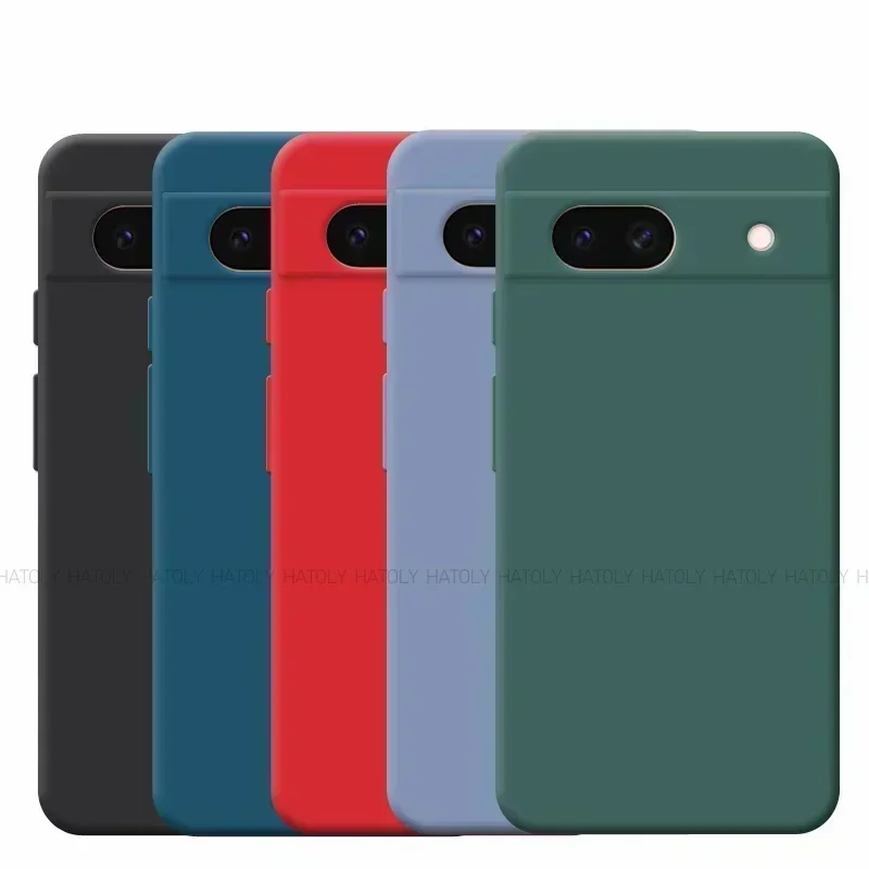 For Google Pixel 8A Case Google Pixel 8A 7A 6A 6 7 8 Pro Cover Original Shockproof Liquid Silicone Phone Cover Google Pixel 8A