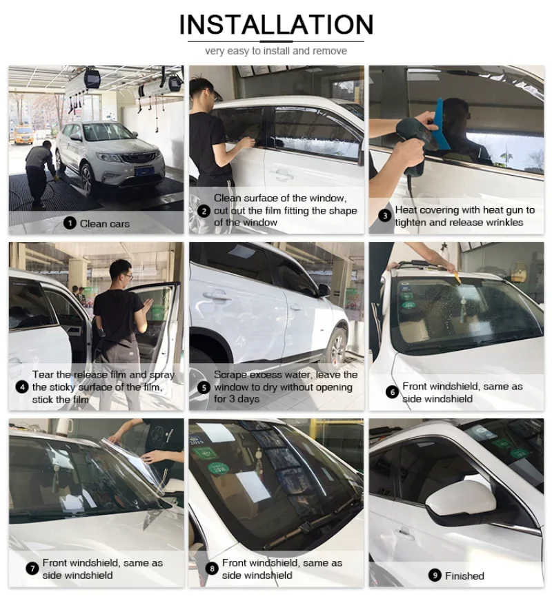 5/15/35/50% VLT Nano Ceramic Reflective Window Film Infrared Proof Double Silver Magnetron Sputtering Car Solar Window Tint Film