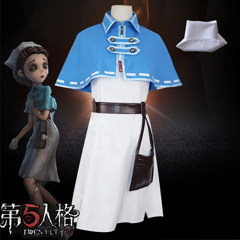 

Adult Kids Game Identity V Emily Dyer Doctors Cosplay Shawl Dress Nurse Doctor Costume Anime Women Girls Halloween Party Costume