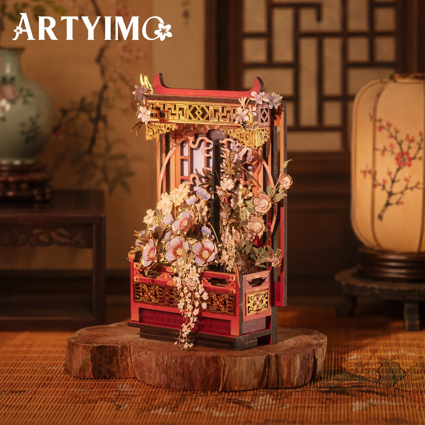 MU Windowsill Spring Scenery 3D Metal Puzzle DIY, Desk & Office Decor, Brain Teaser, Birthday Christmas Halloween Multicolor