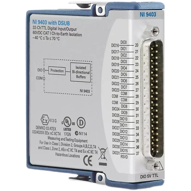 New NI 9403 Digital I/O Module 780179-01 C-series 32 Channel, 5 V/TTL Bidirectional