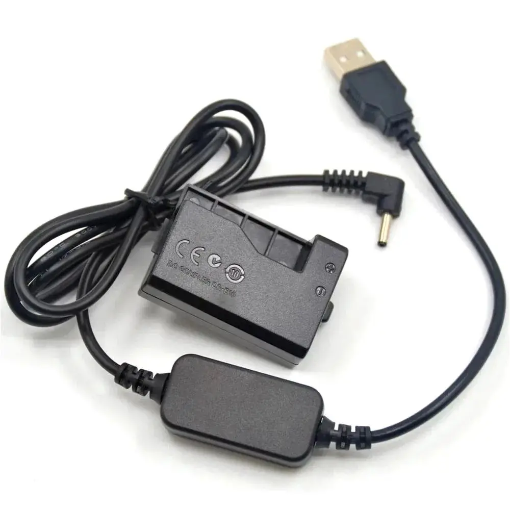 USB DC Cable DR-E10 Coupler LP-E10 Dummy Battery For Canon EOS 1500D 2000D 3000D Kiss X50 X70 X80 X90 Rebel T3 T5 T6 T7