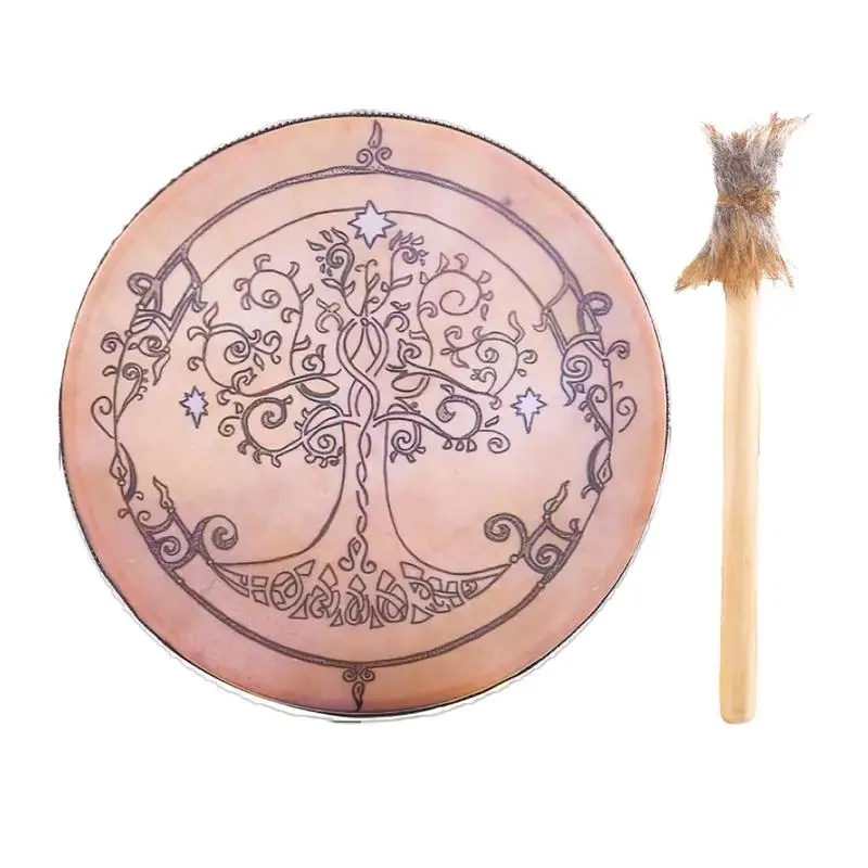 Handmade Shaman Drum With Drum Stick Drum Sound Healing Tool Wood Shaman Drums Shaman Hand Drum Drum Sound Healing Tool Crafted