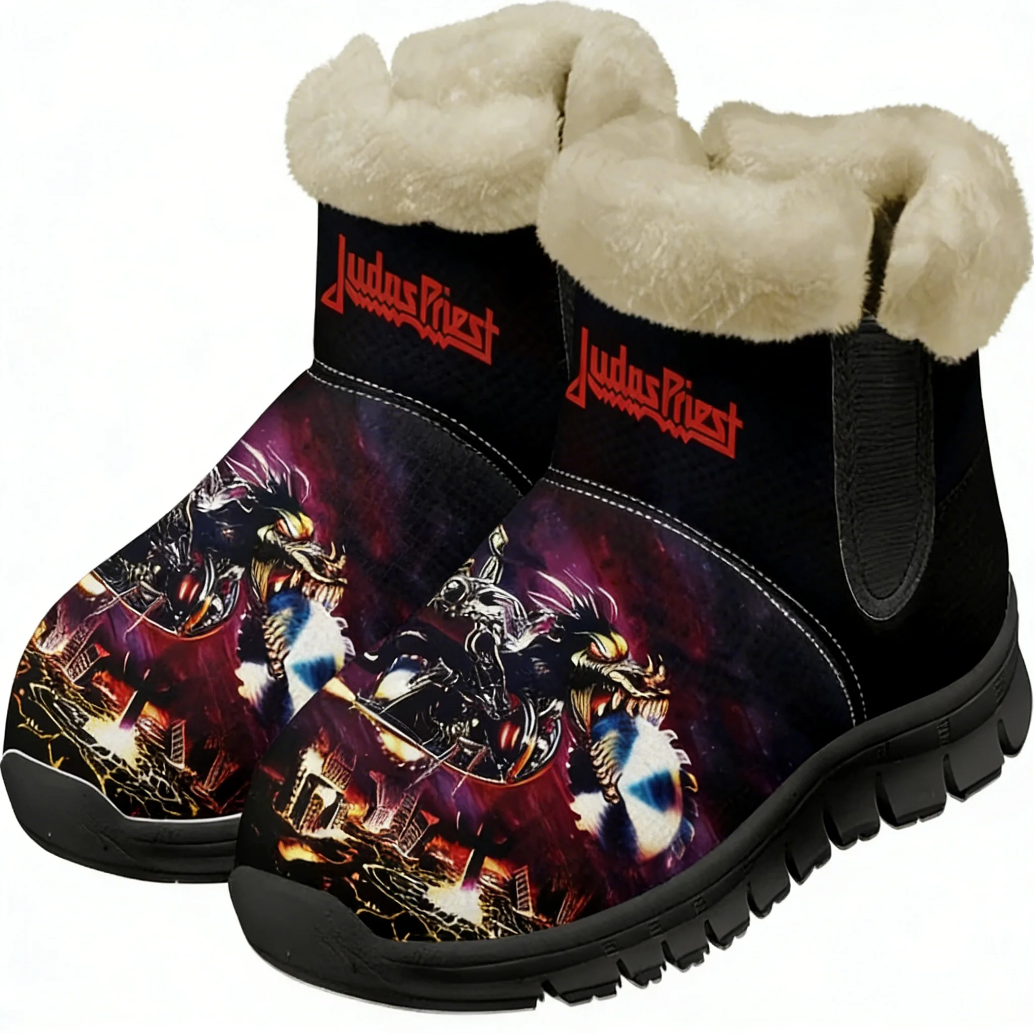 

Зимние ботинки Judas Priest, теплые ботинки, мужская и женская обувь для подростков, модные повседневные легкие кроссовки высокого качества, обувь на заказ