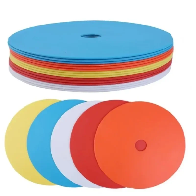 1pcs Football Training Mark Plate Non-slip Agility Training Vibrant Color Soccer Training Obstacle Logo Round Disc for Exercise