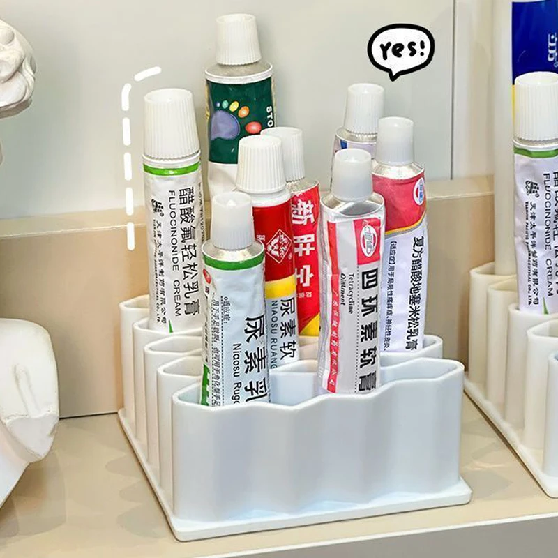 حامل مرهم سطح المكتب حامل مرهم مادة السيليكون مستحضرات التجميل تخزين الرف حامل قلم مقصورة مرهم المنزل المنظم