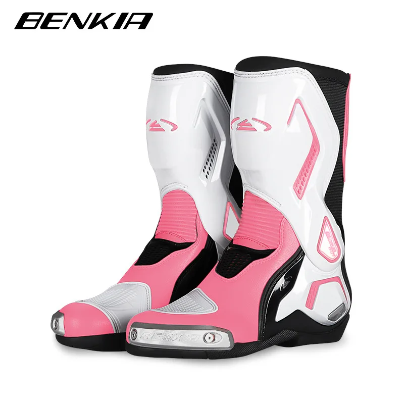 BENKIA HDF-SH208 المهنية أربعة مواسم دراجة نارية سبائك التيتانيوم الأحذية أحذية ركوب الخيل دراجة نارية سباق التمهيد الأحذية