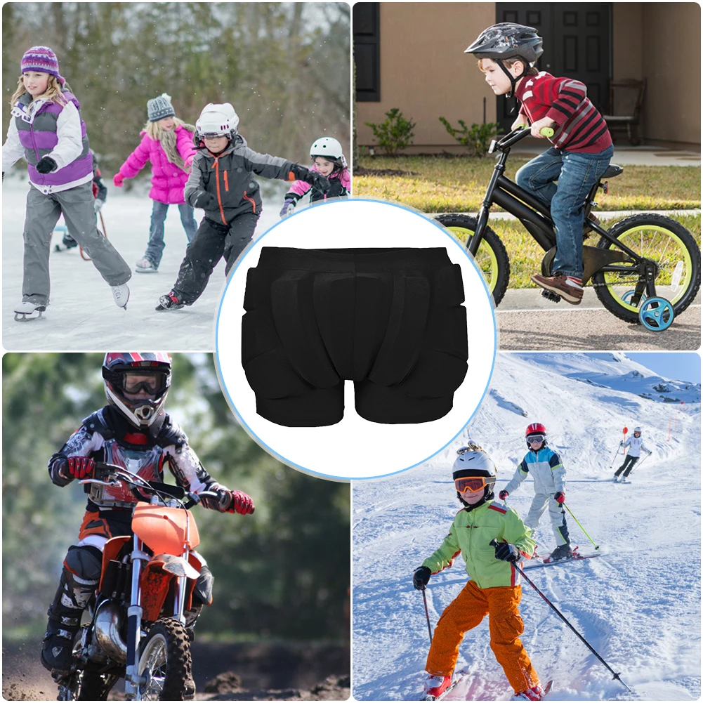 Outdoor Sports Padded Shorts Shock Absorb Kids Tailbone Ski Gear Hip Butt Breathable Sports Pants Cycling Winter Skate Protector