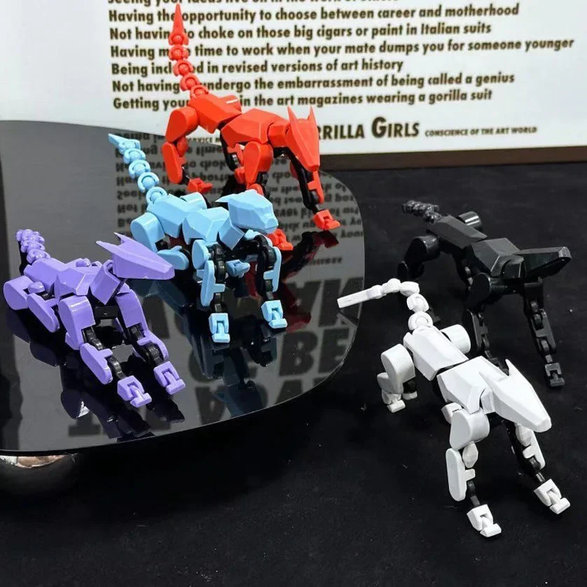 3D-printen Multi-Jointed Shapeshift Lucky Dog Robot Doll 13 gewrichten Beweegbaar speelgoed DIY Puzzel Assembleren Speelgoed Styling Ornamenten Cadeau