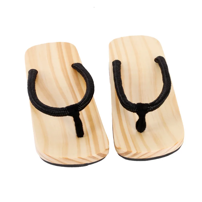 Zuecos de madera de Anime japonés para hombre, chanclas tradicionales, Zapatillas de casa, sandalias de playa al aire libre, disfraz