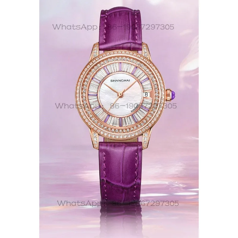 Time Island Watch 1 Store Shanghai Fritillary Disc Fashion Watch Crystal Light Luxury Mechanical Watch