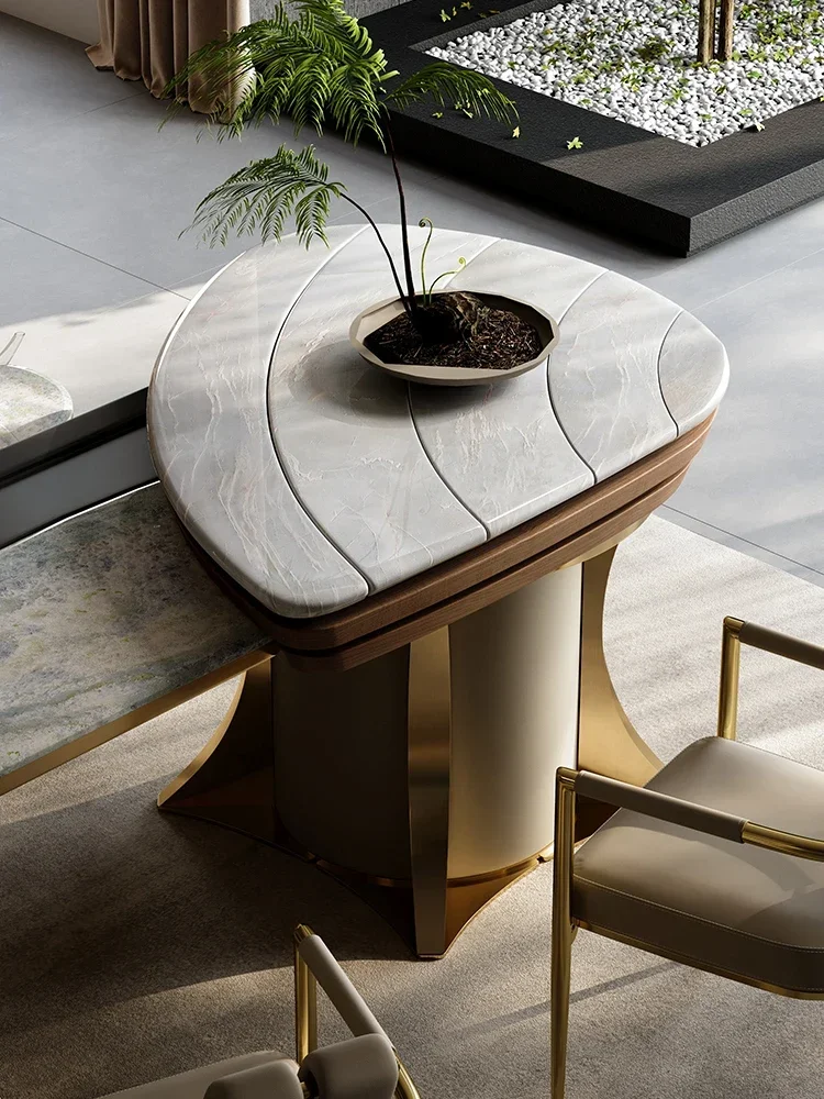 Marble Tea Table Modern High-End Elegant Home Luxury Stone Kung Fu Tea Table