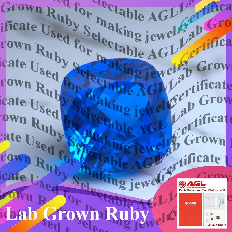 

Lab Grown Cobalt Spinel Blue Demon Color Square Cushion Shape VVS1 Gemstone Beads For Jewelry Making Selectable AGL Certificate