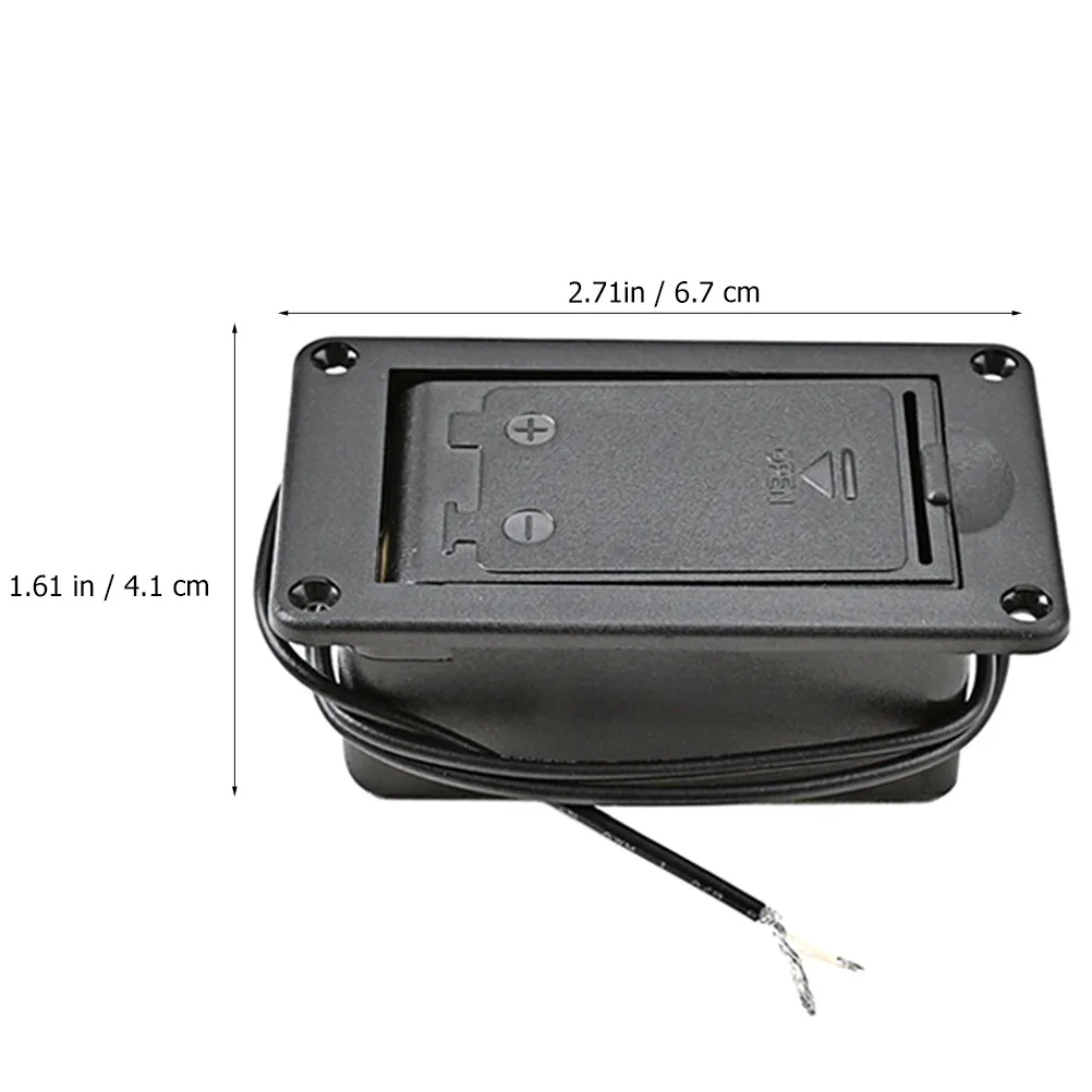 Lightweight Plastic Battery Compartment for Active Guitar Bass Pickup 9V Battery Box Smooth Texture Simple Design Long Service view 2