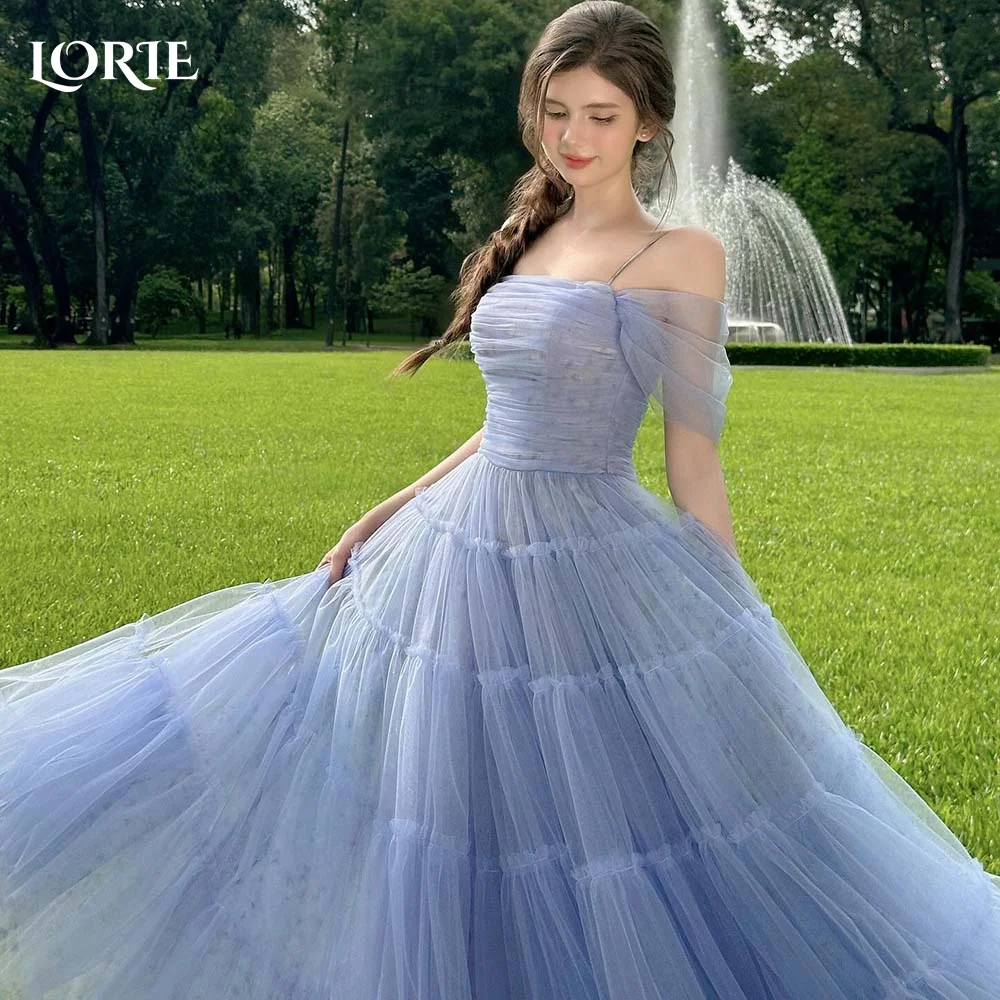 

LORIE Tulle Formal Evening Dress Party Dress Elegant Prom Dress Square Neck Homecoming Dresses Off Shoulder Princess Dresses