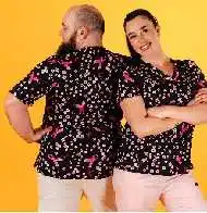 جديد Hennar المرأة فرك الأعلى مع الخامس الرقبة 100% القطن الطبية فرك القمم XXS إلى 5XL