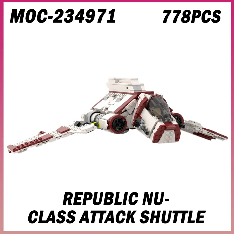 

778PCS MOC-234971 Spaceship Attack Shuttle Space War Movie Series Model Building Blocks Bricks DIY Assembly Toy Creative Gift