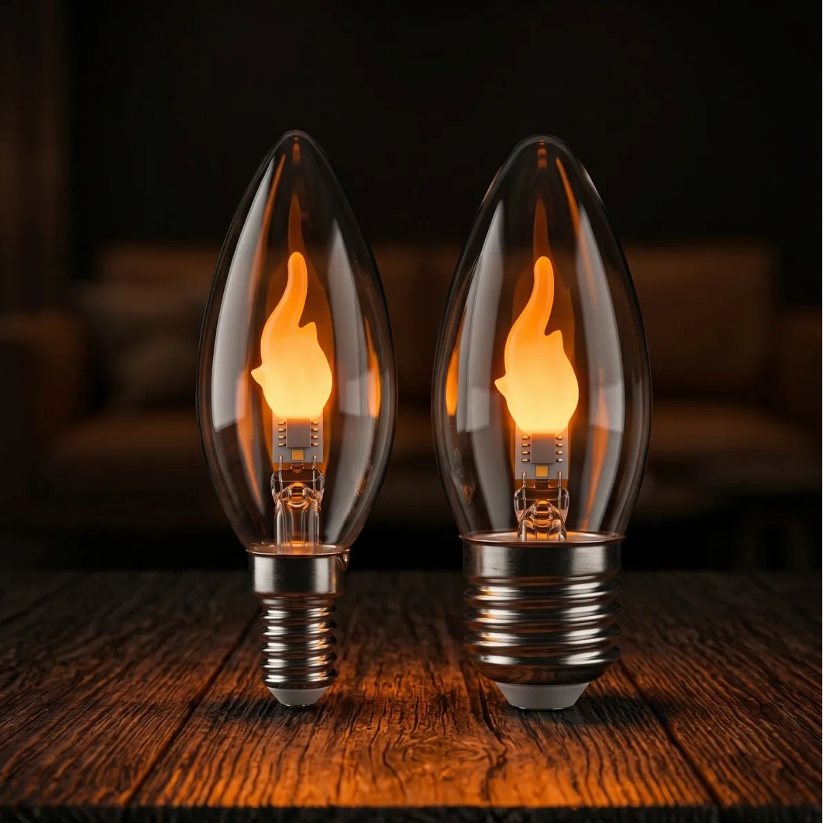 LED Candle Light C35 Flame Light 4W 220V 110V 1800k Yellow Edison Decorative Ambient Light Christmas Halloween