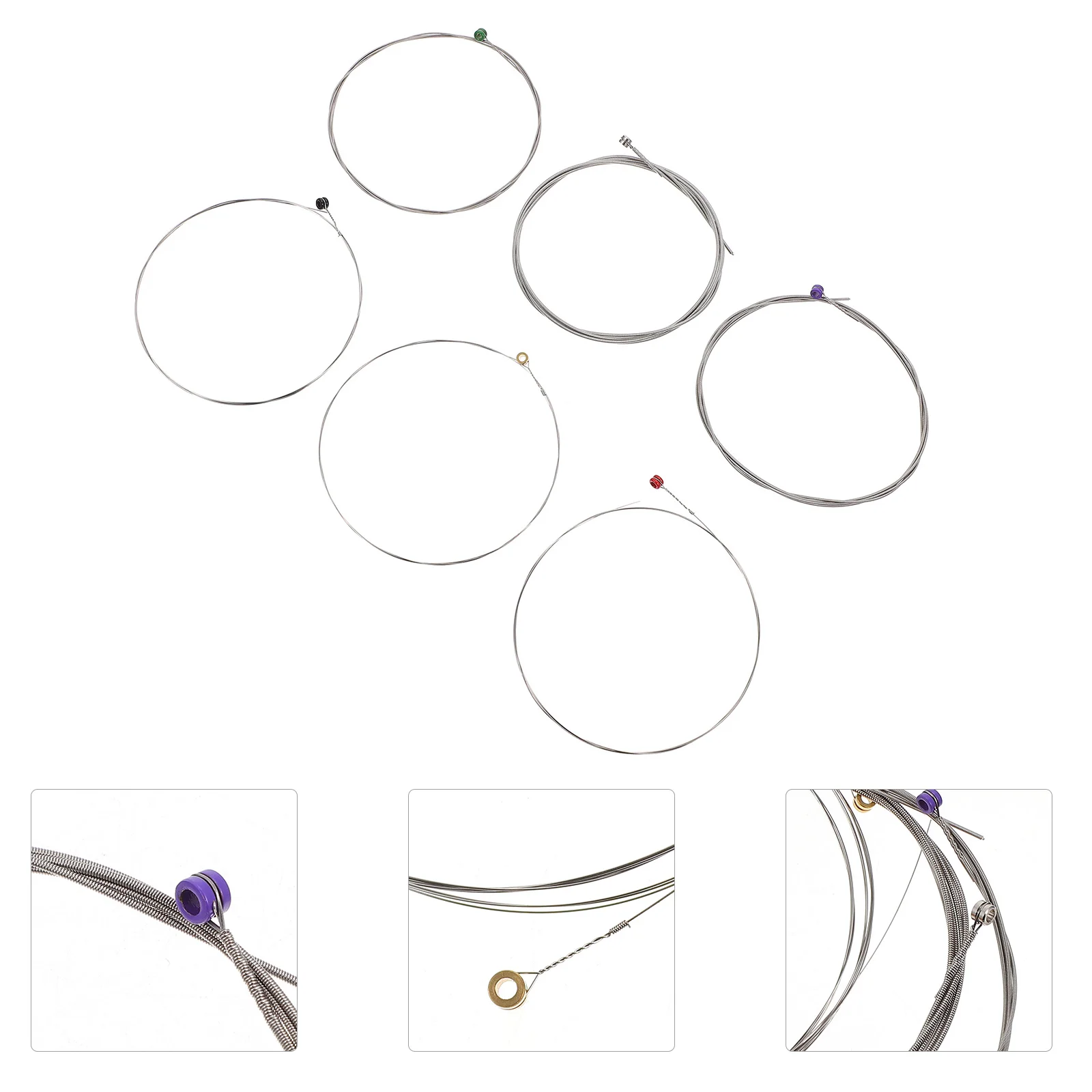 

2 set 2 Sets Nickel-Plated Guitar Strings Replacement Kit Durable Resonant Sound Electric Instrument Parts Premium Accessories