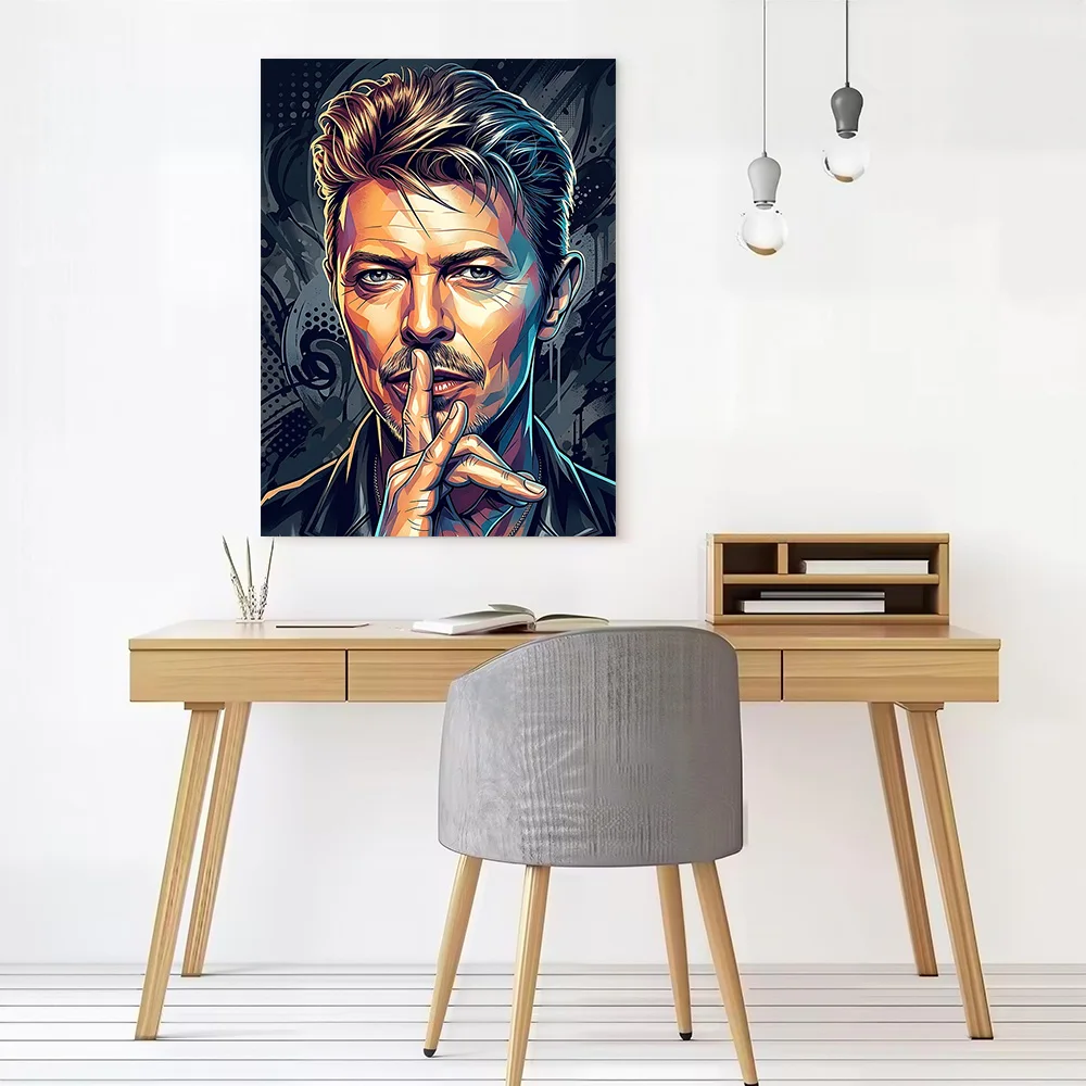 David Bowie Pop Art Portrait Canvas Wall Arts Poster Customizable Pictures Printing for Room Home Decor Luxury Bedroom Painting