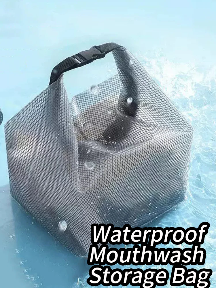 Wasserdichte Netz-Kulturtasche, Kosmetik-Organizer mit Kordelzug und Schnellverschluss, transparente Tasche für Reisen, Fitness und Reisen im Flugzeug
