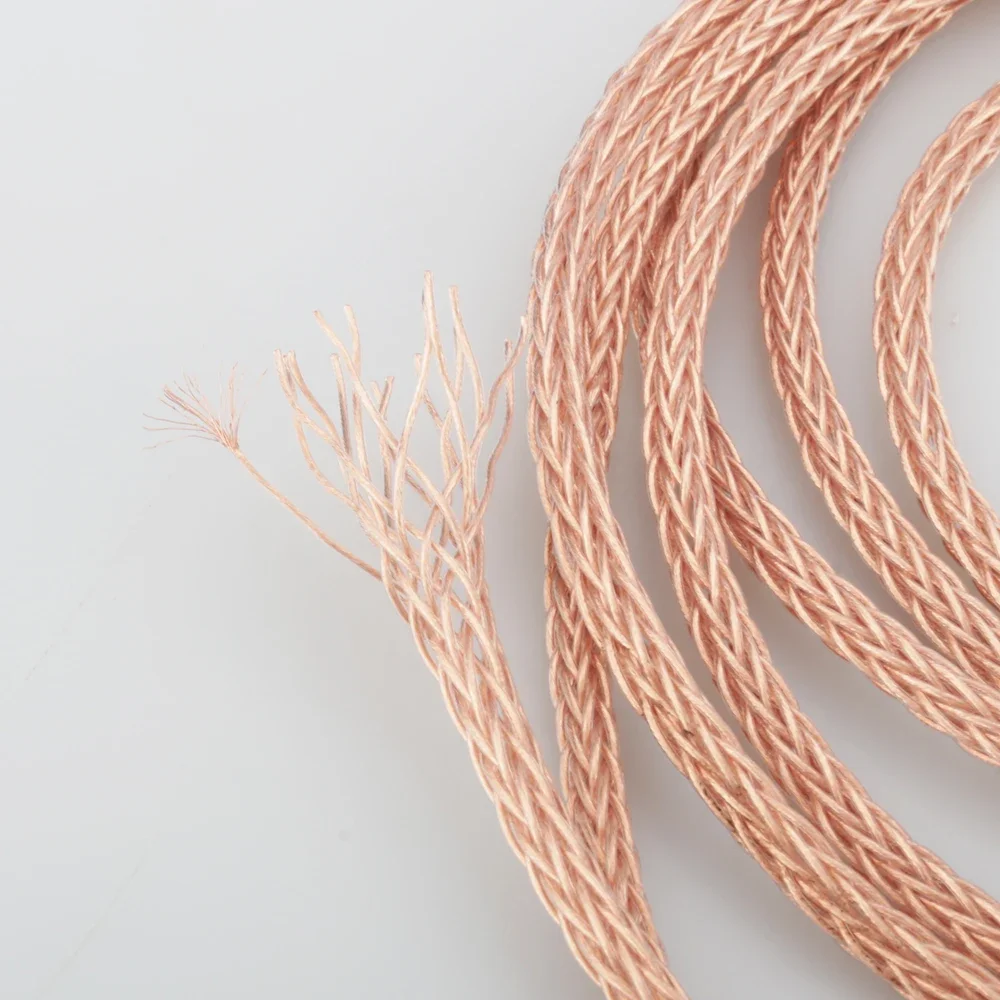 Audiocrast 1619CU 16 النوى 6N OCC PTFE كابل DIY بها بنفسك سماعة كابل سماعة سماعة لتقوم بها بنفسك كابل لسماعة رأس مخصصة