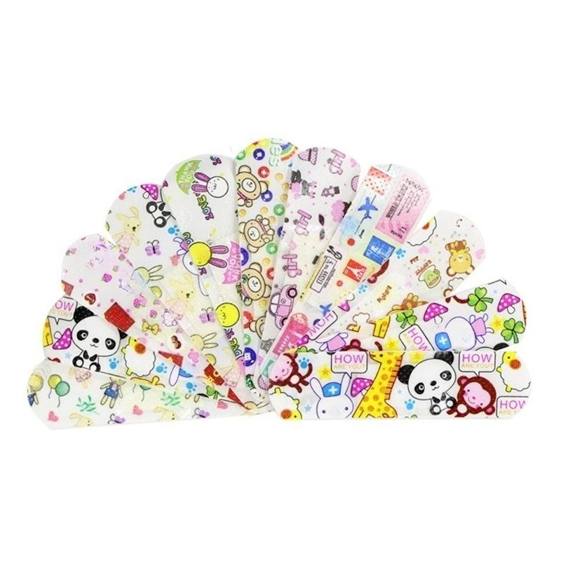 120Pcs/Set Cartoon Band Aid Wound Dressing Patch for First Aid Skin Tape Children Kids Waterproof Plasters Adhesive Bandages