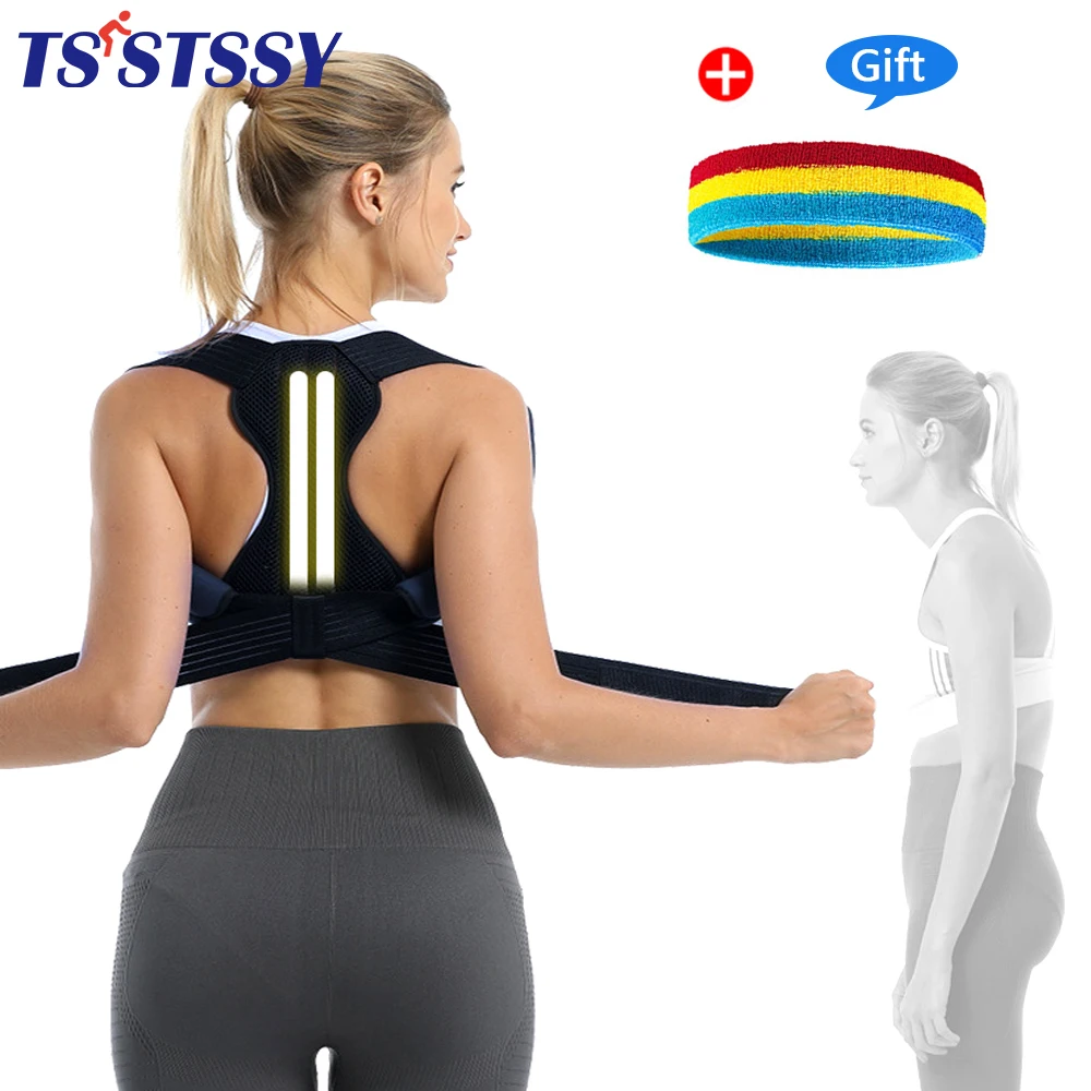 Breathable Back Shoulder Posture Corrector Adjustable Upper Back Support Straightener Neck Waist Spine Pain Relief Body Reshape