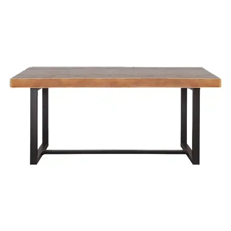 

Wholesale Restaurant Solid Wood Set Retro Coffee Oak Wood Tables And Chairs Furniture With Upholstered Leather Dining Chair