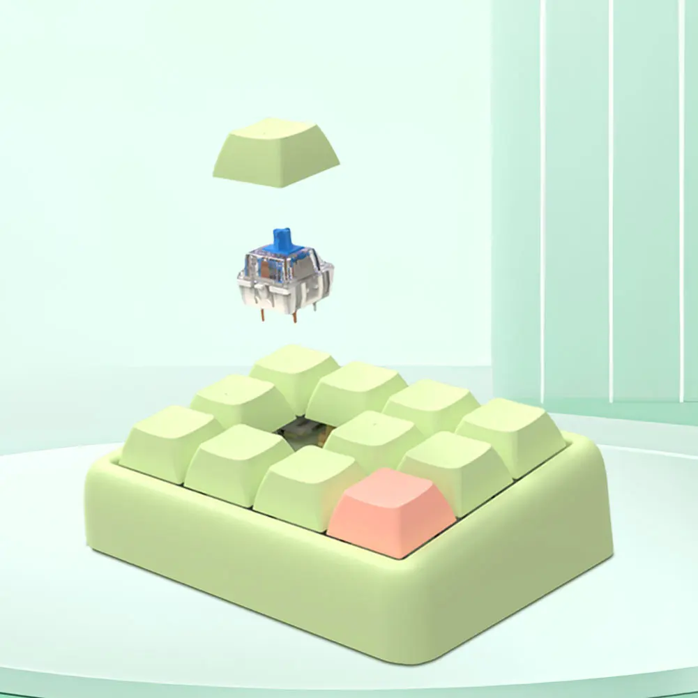 12 Keys Gaming Keyboard RGB Programmable Hot Swappable Keyboard Wired One Handed Keyboard for Working and Gaming