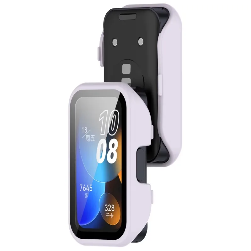 Huawei Band 10 HD用PCケース+強化ガラスフィルム、防塵・耐衝撃バンパーカバーシェル、Huawei Band 9/8 Correa用