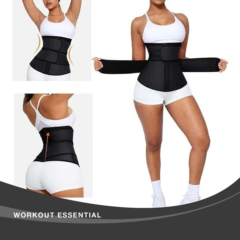 1pc Waist Trainer Slimming Body Shaper Fitness Belt Weight Loss Fat Burning Sport Girdle Sweat Trimmer Workout Shapewear - Image 4