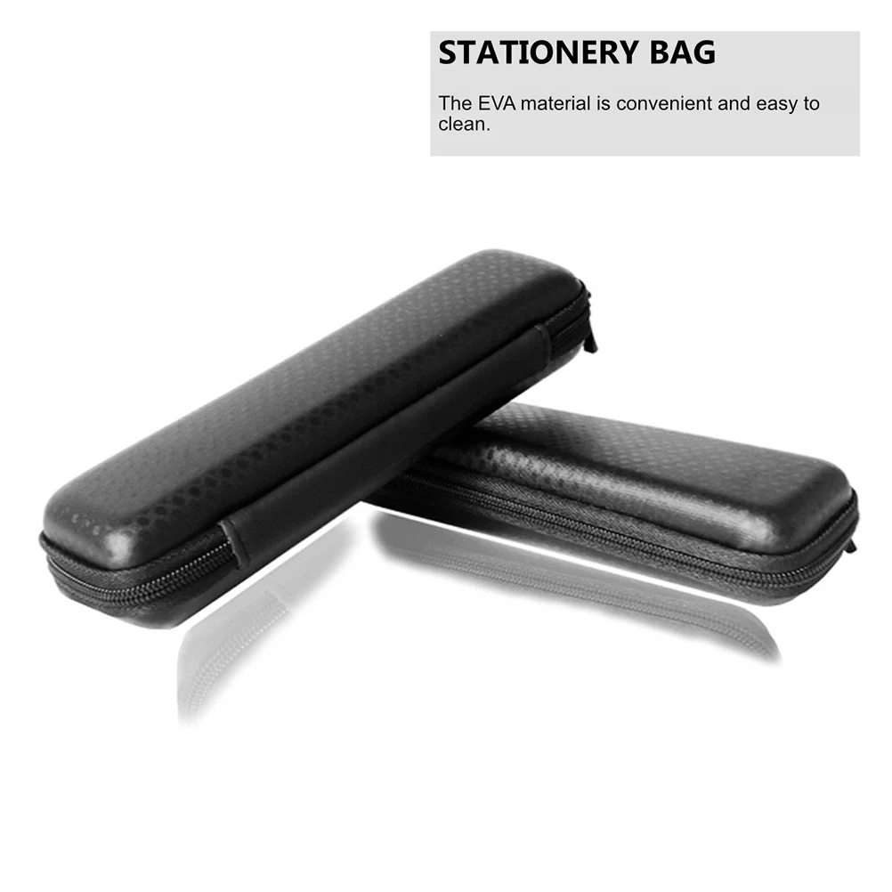 1 pc Eva Pen Bag Double Zipper Stationery Organizer For Apple Pencil Storage Multipurpose Pencil Box Student Supplies
