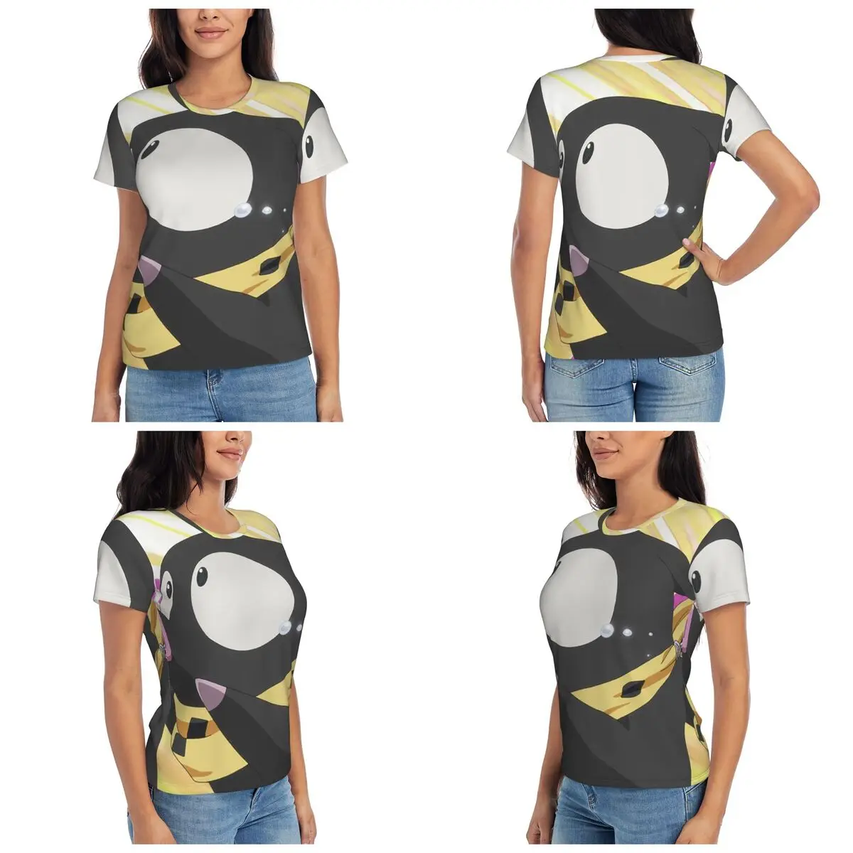 P-chan Ryoga Lost Pig Ranma Adventure Comedy T-Shirt for Women Crew Neck Streetwear T Shirts Women's Tees Short
