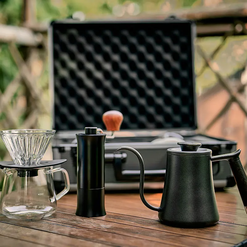 Pour Over Coffee Sets Makers All in 1 Coffee Accessories Tools Barista Sets Gooseneck Kettle Travel Bag Hand Brew Coffee Kit