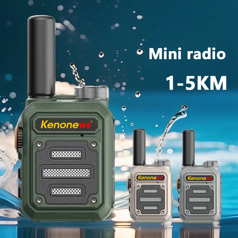 

2024 Kenonews Mini Portable Walkie Talkie Long Range Wireless Copy Two Way Ham Radios for Outdoor Hunting Climbing Travel