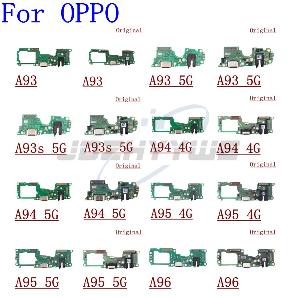 Original USB Charging Port Dock Plug Connector Charger Board Module With Microphone For OPPO A93 A93s A94 A95 A96 4G 5G