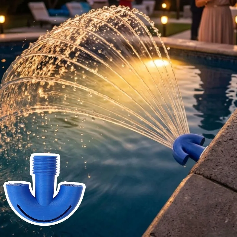 Pool Aerator Nozzle Water Cooling Fan Shaped Fountain Waterfall Spray Jet for Ground Pool Filter Pump Water Circulation 10/1pcs