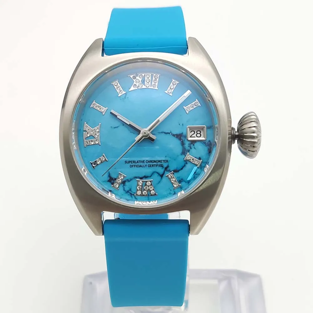 36MM Arabic Dia Automatic Watch NH35 Mechanical Watch Sapphire Crystal Automatic Watch Business Waterproof Stainless Steel Watch