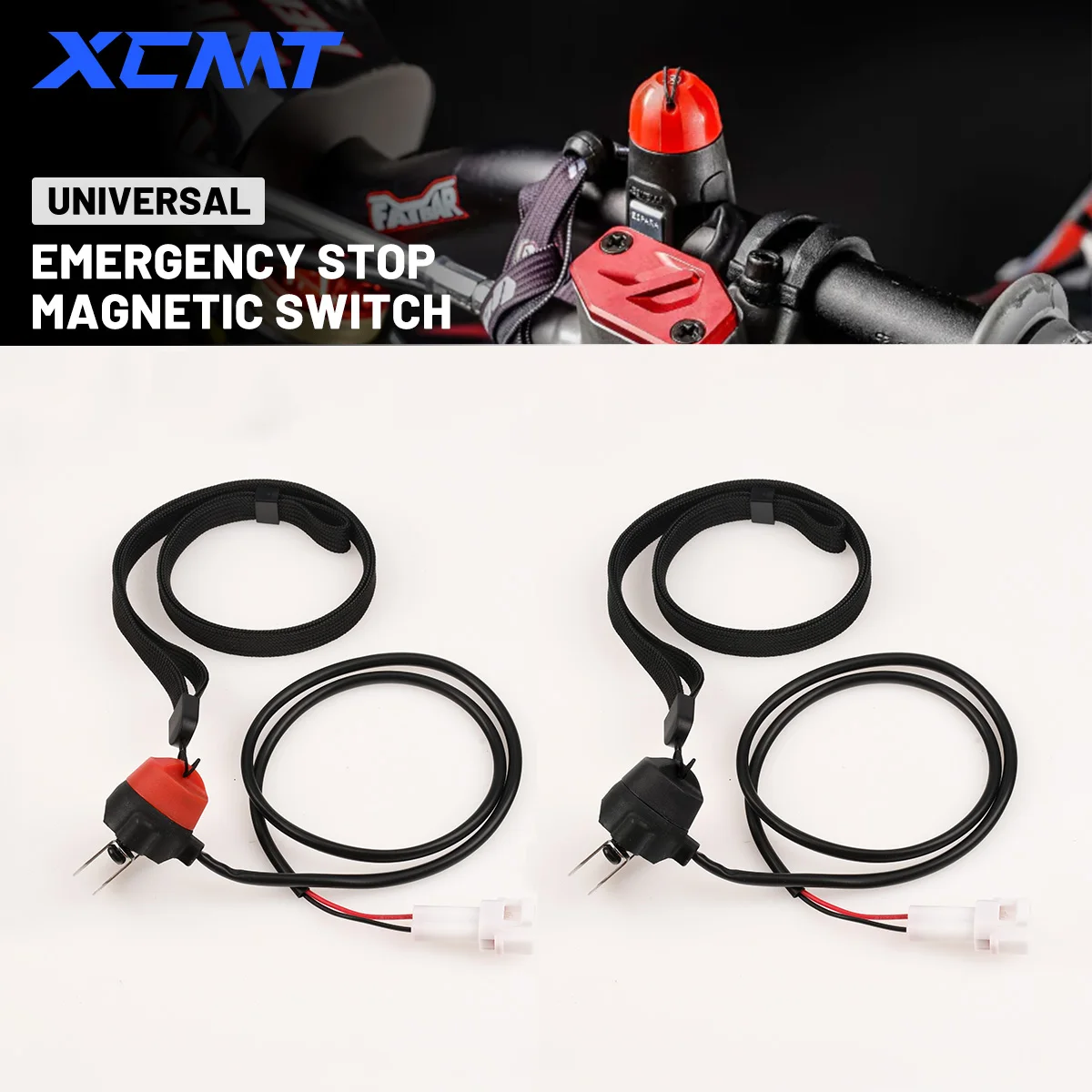 Motorrad Notfall Kill Switch Magnetische Top Cap mit Handschlaufe für 2-Takt Pocket Mini Dirt Bike ATV Universal Zubehör