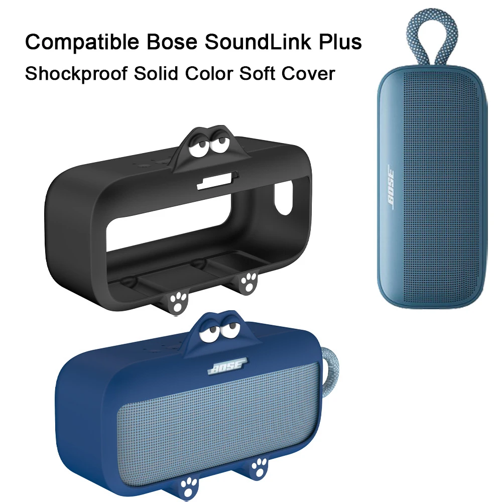 Compatible Bose SoundLink Plus Silicone Case - Shockproof Solid Color Soft Cover