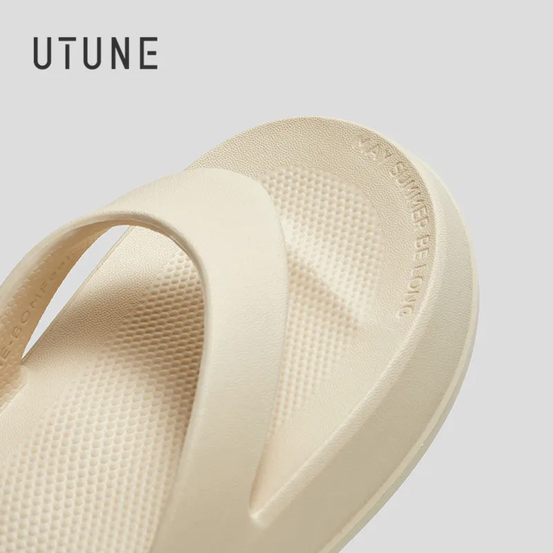 UTUNE Flip Flops Shoes for Men and Woman Summer Shoes Outdoor Slippers EVA Rubber Platform Slides With Thick Cushion Non-slip