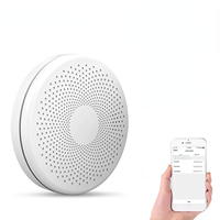 Smart WiFi Fire Detector Smoke Alarm Sensor Smoke & Carbon Monoxide Composite  Remote Alarm Without Battery