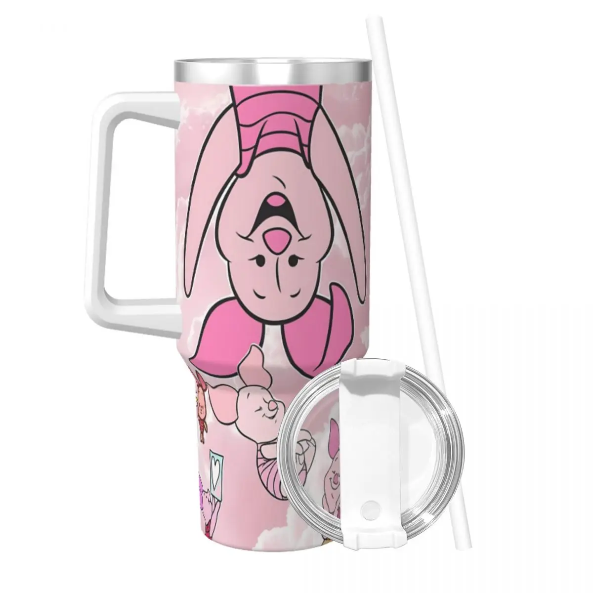 Stainless Steel Tumbler Winnie The Pooh Piglet Thermal Cups Insulated Hot Drinks Car Mugs Travel Custom Water Bottle