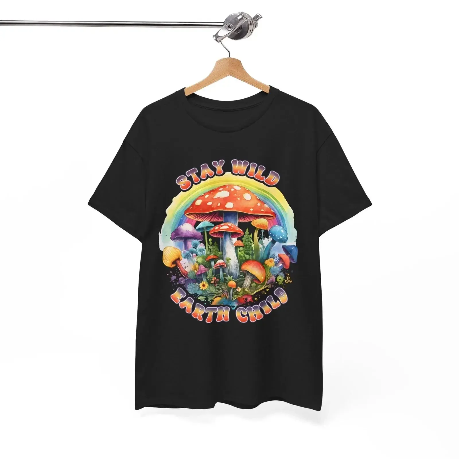 Fantasy T Shirt Magical Creatures Stay Wild vintage Washed Versatile Casual Stylish streetwear Slightly Stretched fashion