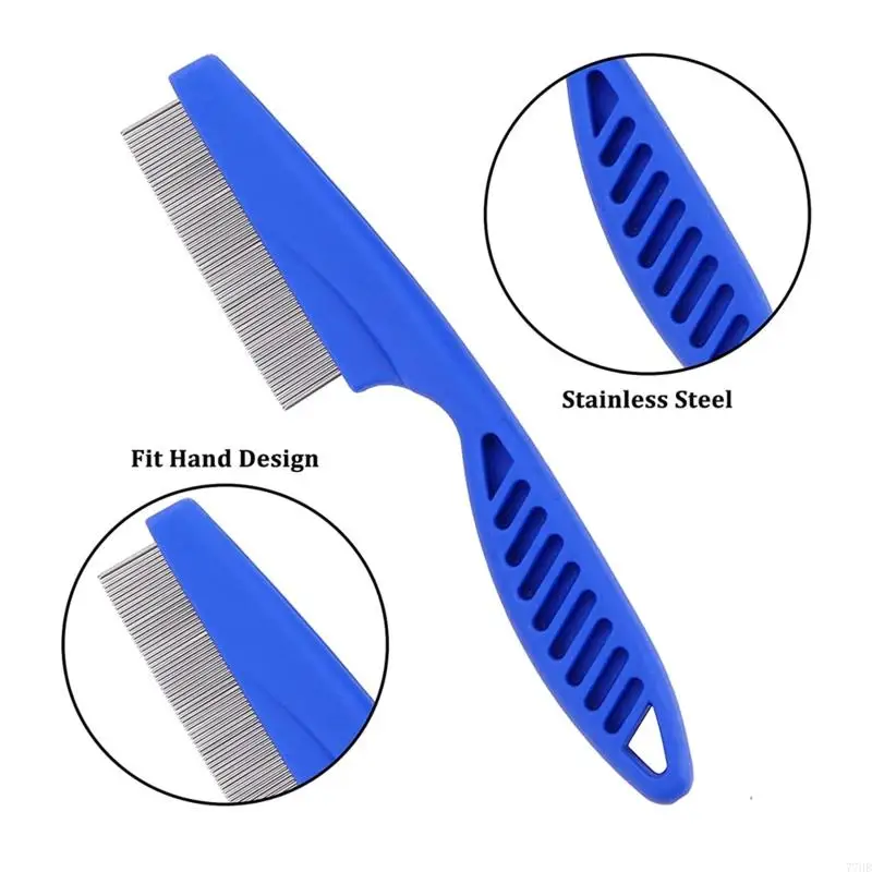77hb 6pcs per capelli pettinate pettinatura rimodellamento nit pettine con denti metallici con denti metallici