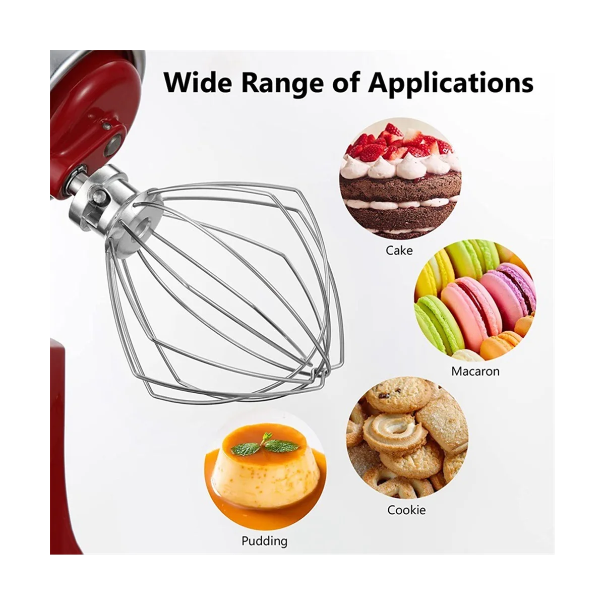 Mixer Aid สิ่งที่แนบมาสําหรับ 5 Quart Stand Mixer K5WW แส้ลวด & 5K7SDH Dough Hook & Mixer Aid Paddle