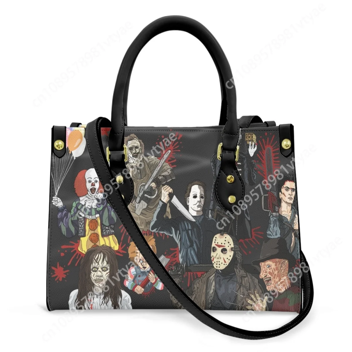 Crossbody Bags for Women Horror Movie Killer Design Fashion Small Female Totes Top-Handle Shoulder Bags for Teen Girls Bolsas